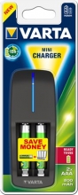 VARTA elemtöltő, AA ceruza/AAA mikro/9V, 4x2100 mAh AA, USB, LCD Plug