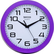 SECCO falióra, 25 cm, lila keretes, Sweep second