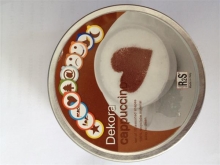 MULTIBRAND cappuccino díszítő lapka, műanyag, 10 db-os